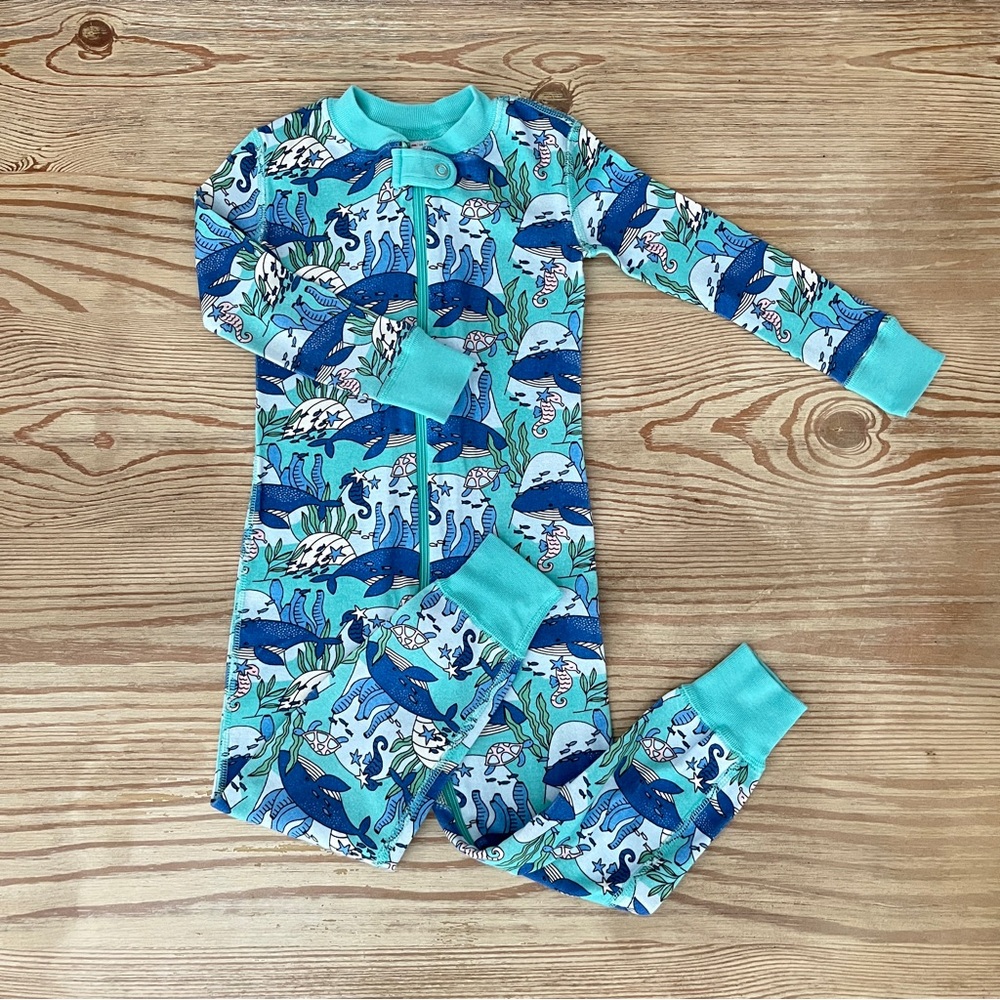 Hanna Andersson Zip Romper, Sea Creatures
